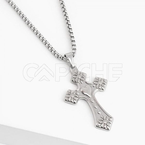 Colar masculino Cruz Heart
