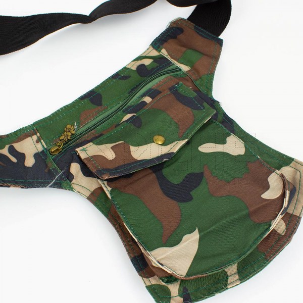 Bolso de cintura militar verde