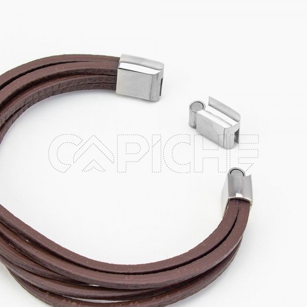 Pulseira Masculina Poti castanho