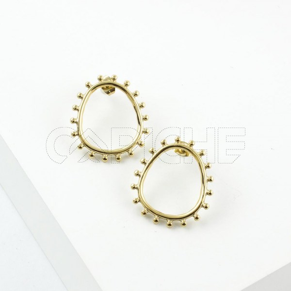 Brincos em aço Spong Dourado