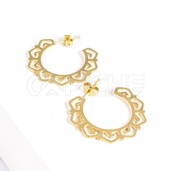 Argola em aço Fell dourado