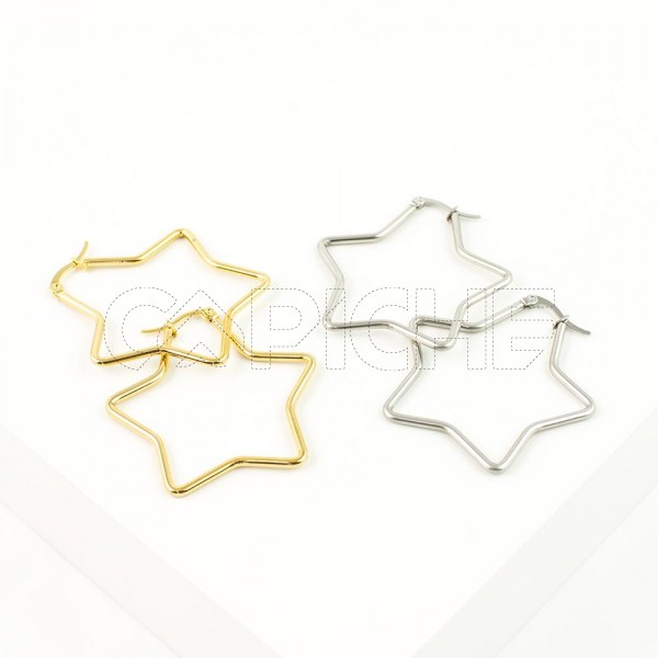 Brincos em aço Estrelinha Small 4,5 cm
