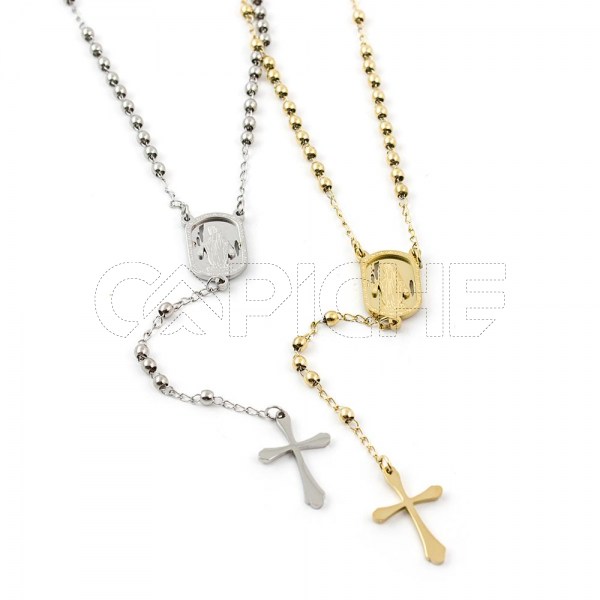 Terço em aço Cristo