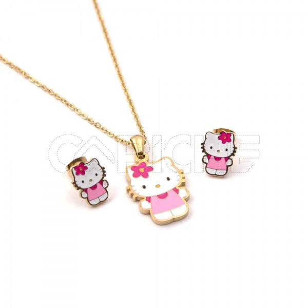 Conjunto em aço Kitty
