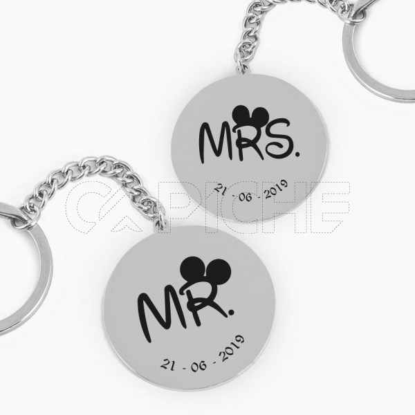 Conjunto de Porta chaves Mr & Mrs