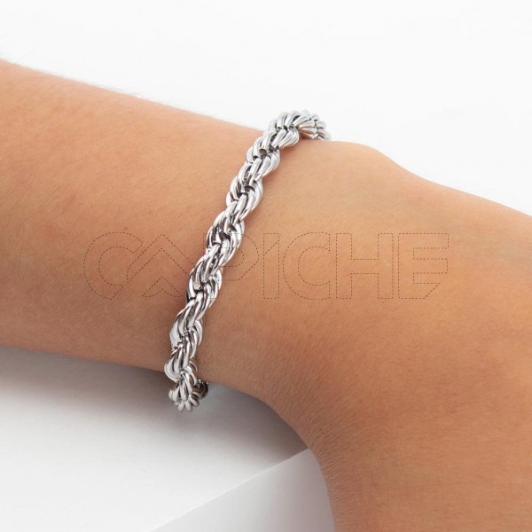 Pulseira em aço Entrançado