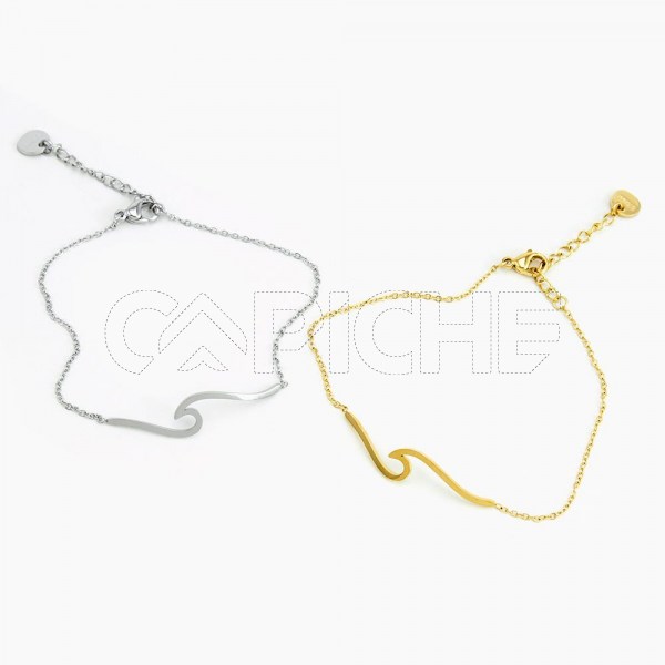Pulseira em aço Onda