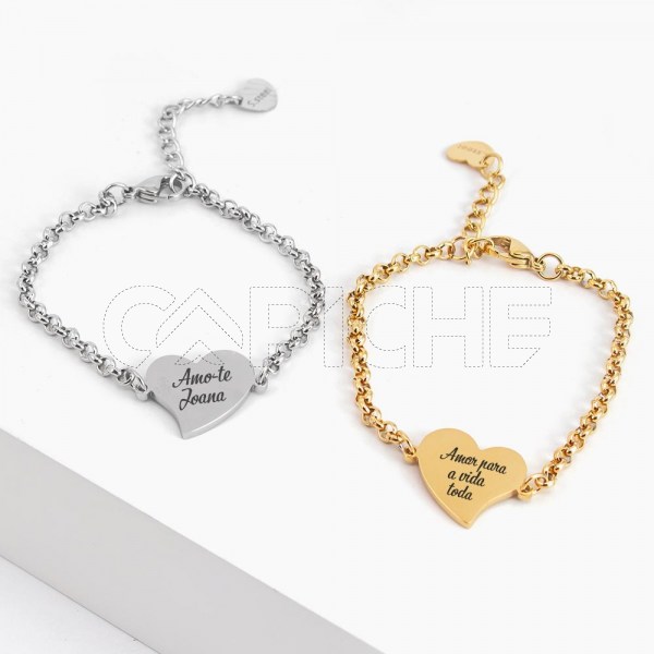 Pulseira em aço Amor