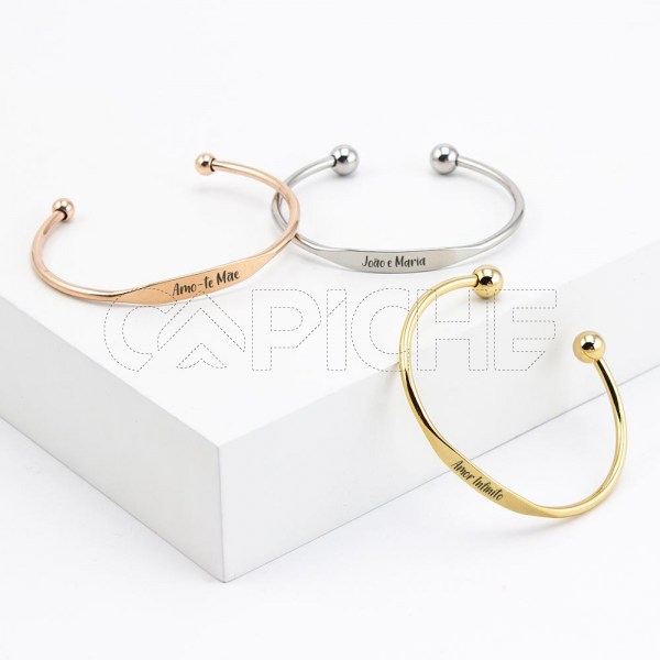 Bracelete em aço Personalizável