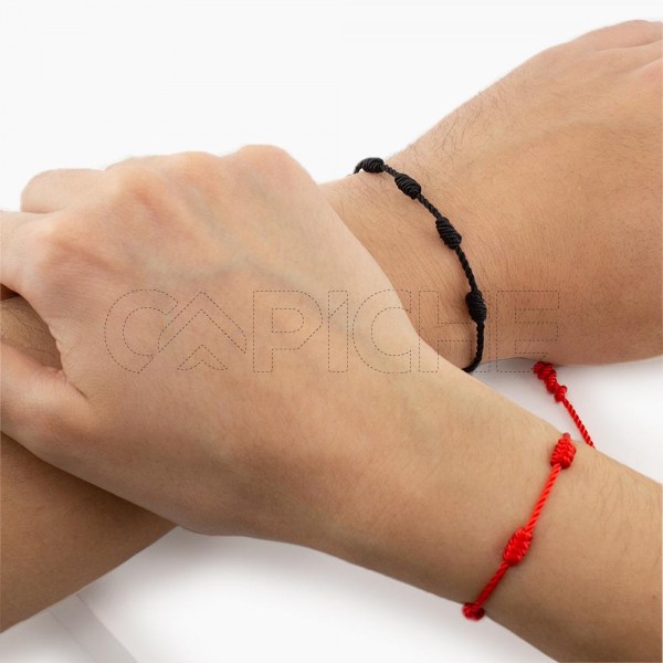 Pulseira Preta 7 Nós