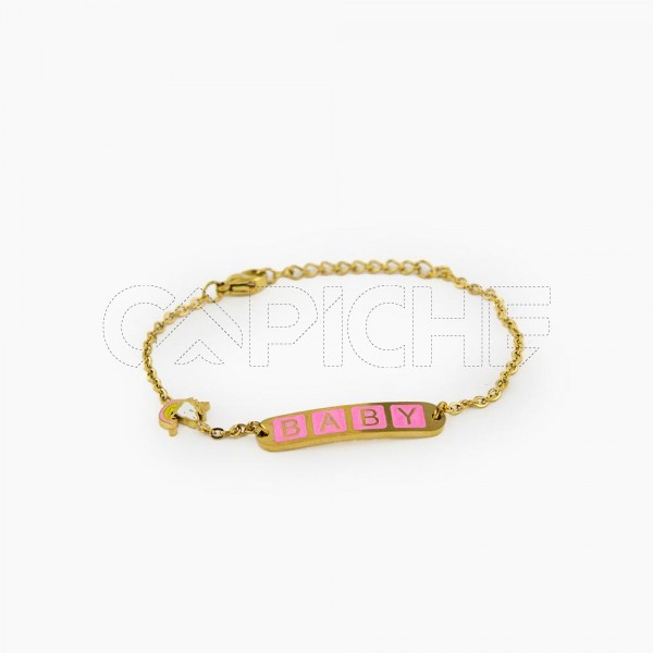 Pulseira em aço Baby unicorn