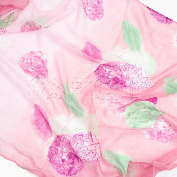 Lenço Folha Rosa