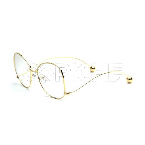 Óculos Estéticos Clear Ball Gold