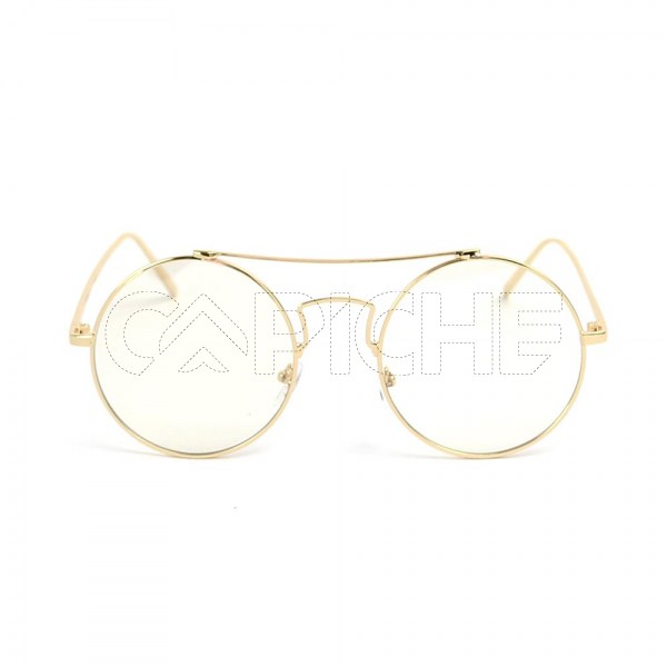 Óculos de sol Round2 Clear Gold