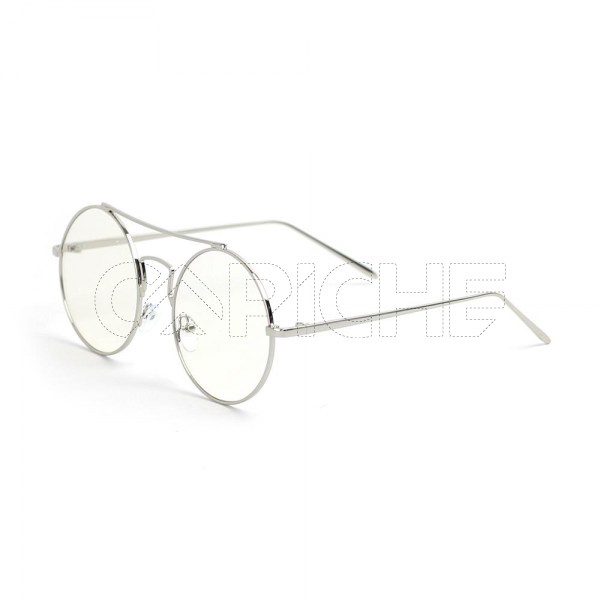 Óculos de sol Round2 Clear Silver