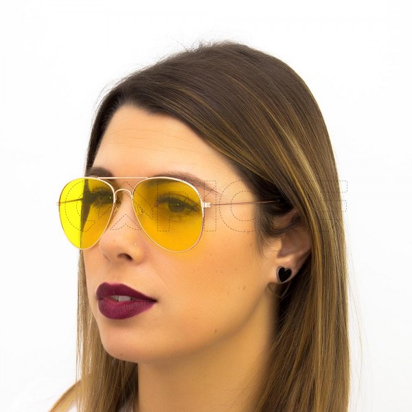 Óculos de Sol Aviator Colors Yellow
