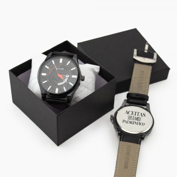 Relógio All Black Personalizável