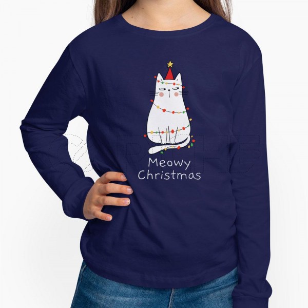 Sweater sem Capuz Criança Meowy Christmas