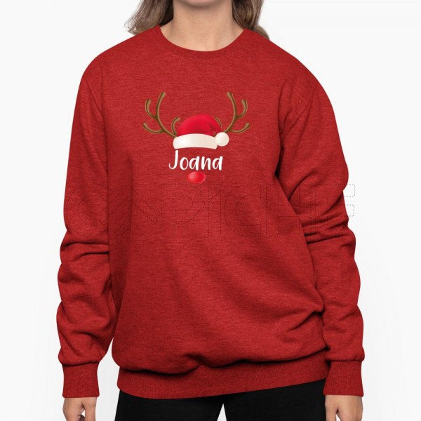Sweater sem Capuz Rena com Gorro Personalizável