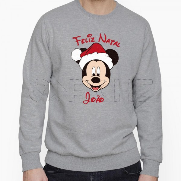 Sweater sem Capuz Mickey Minie Feliz Natal