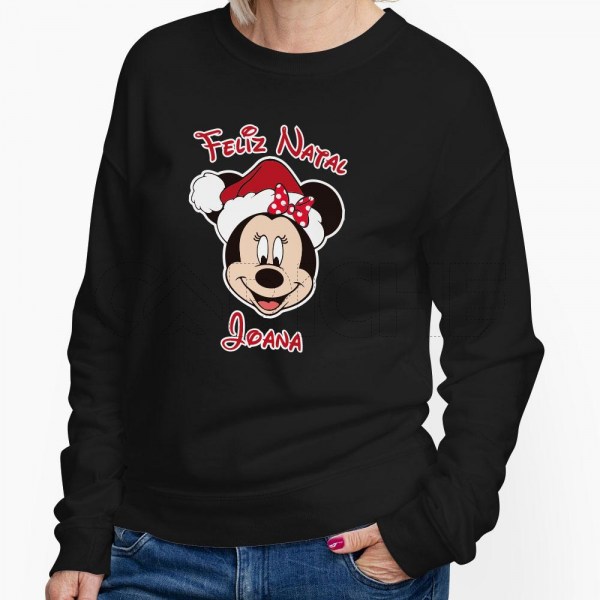 Sweater sem Capuz Mickey Minie Feliz Natal