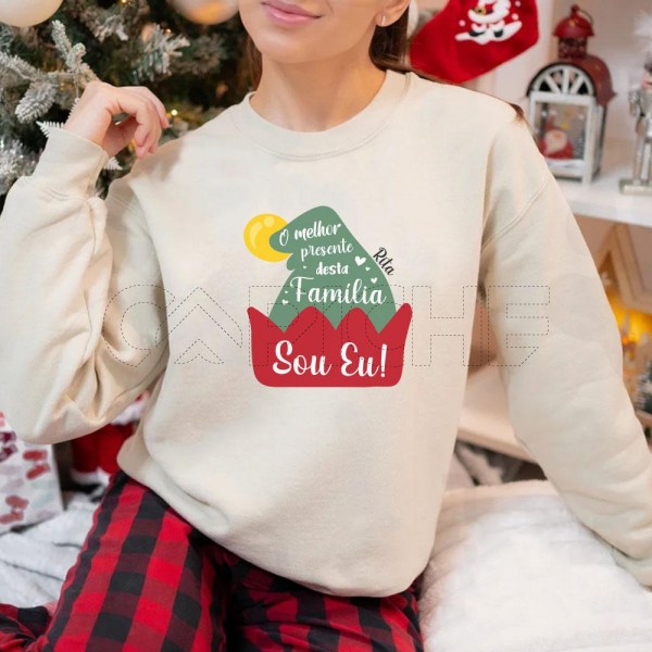Sweater sem Capuz Melhor Presente Sou Eu