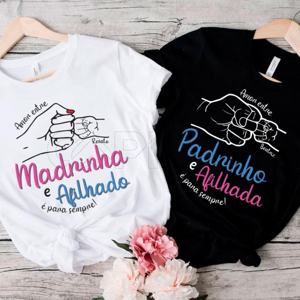 T-Shirt Amor Madrinha Afilhada