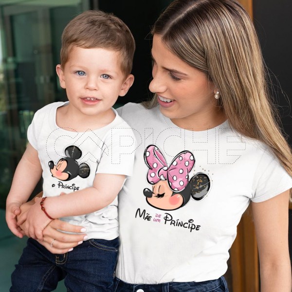 T-Shirt Mãe Minnie Mãe de uma Princesa