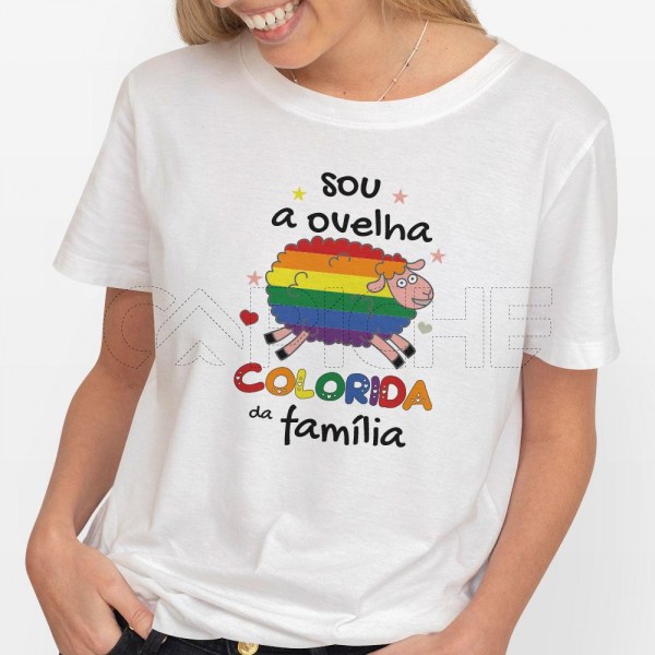 T-Shirt Ovelha Colorida