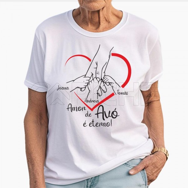 T-Shirt Amor Avó e Netos