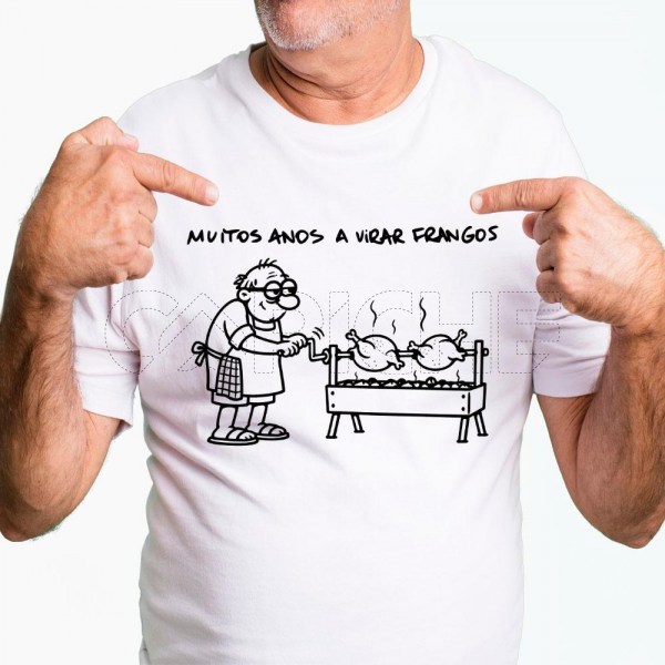 Tshirt Muito anos virar frangos
