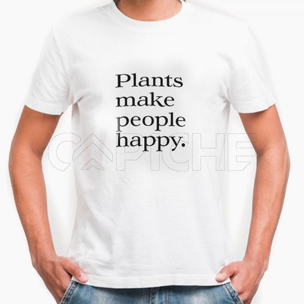 Tshirt Homem Plants Make People Happy