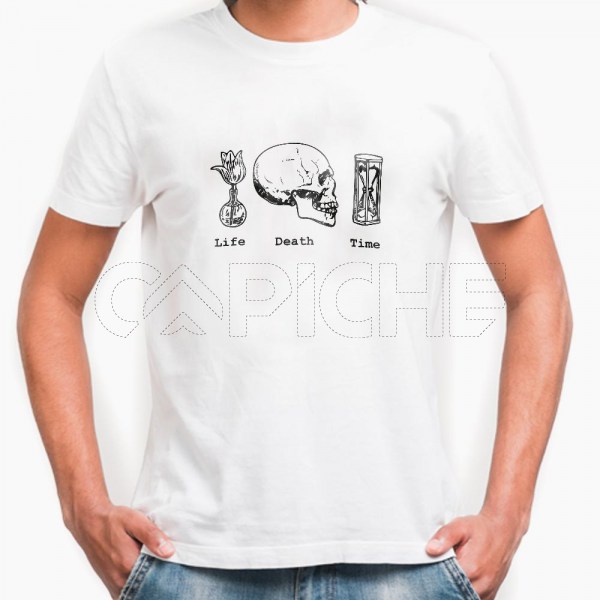 Tshirt Homem Life Death Time