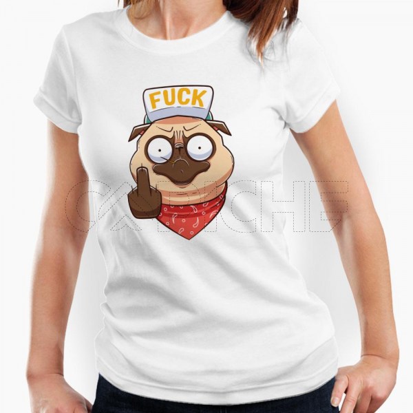 Tshirt Senhora F*ck Pug