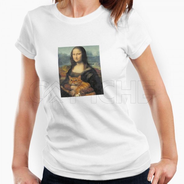Tshirt Senhora Monalisa Gato