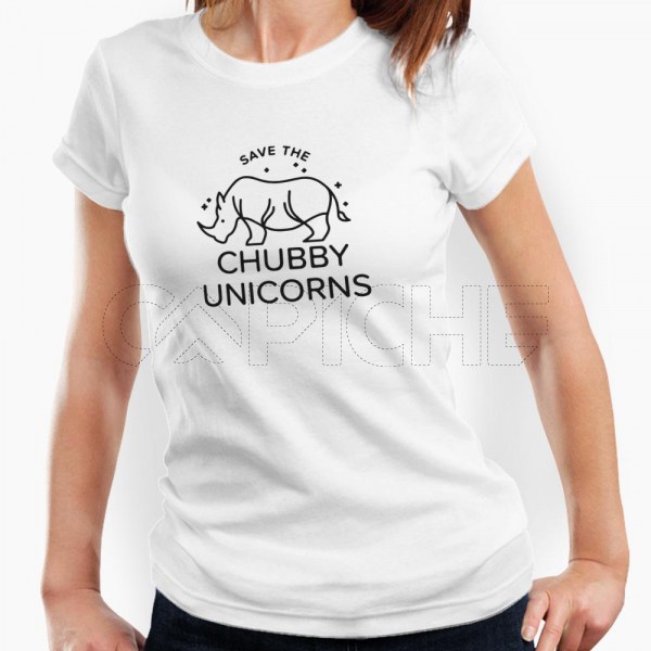 Tshirt Senhora Chubby Unicorns
