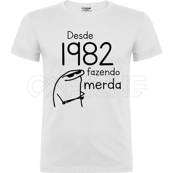 Tshirt Homem Fazendo M*rda Personalizável