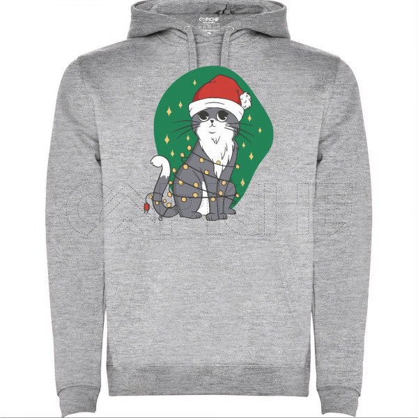 Sweater sem Capuz Criança Gato Natalício
