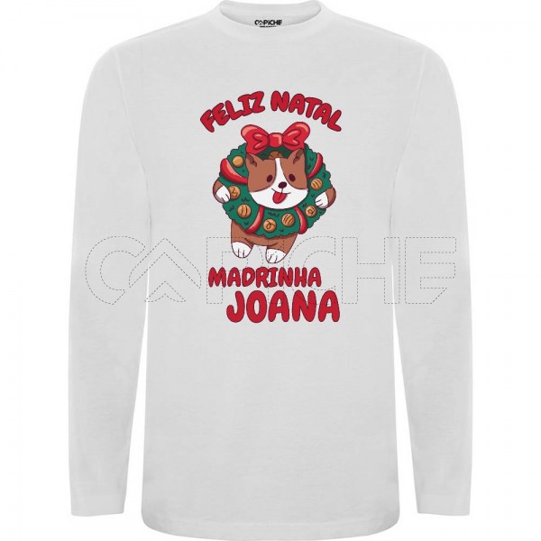 Sweater sem Capuz Feliz Natal Corgi