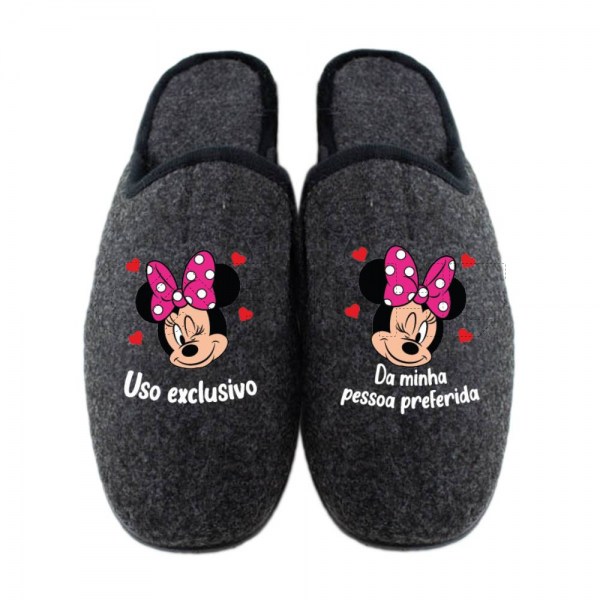 Chinelo Personalizado Mickey & Minnie Uso Exclusivo