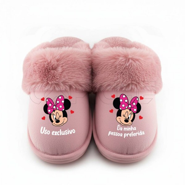 Chinelo Personalizado Mickey & Minnie Uso Exclusivo