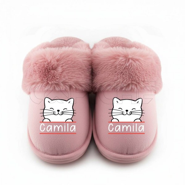Chinelo Personalizado Gatinho com nome