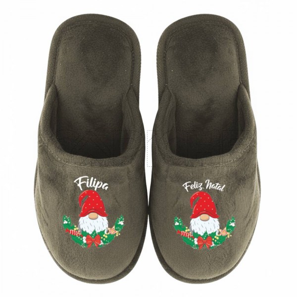 Chinelo Personalizado Pelucia Natal