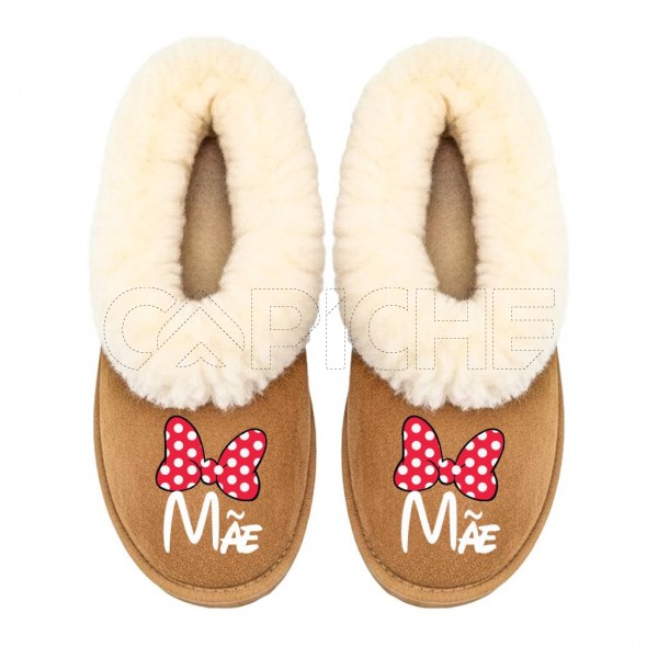 Chinelo Personalizado Pelucia Minnie Sobrinha