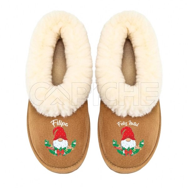 Chinelo Personalizado Pelucia Natal