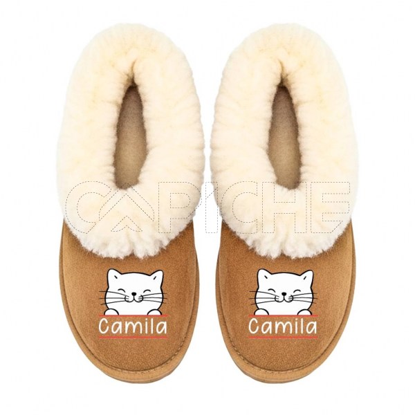 Chinelo Personalizado Gatinho com nome