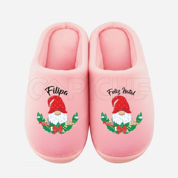 Chinelo Personalizado Pelucia Natal