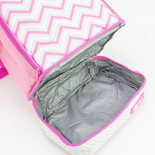 Lancheira Térmica SM Chevron Rosa
