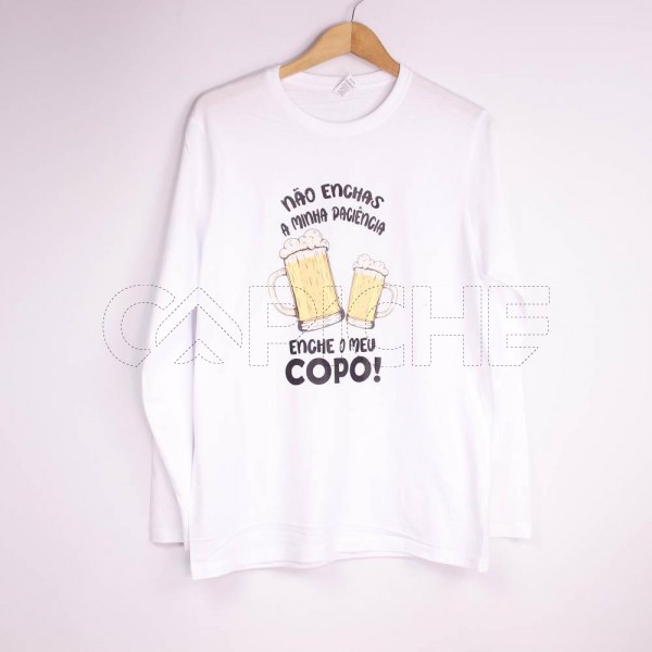 T-shirt Manga Comprida | L | Branca