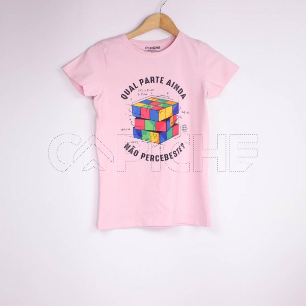 T-shirt Cintada Feminina | S | Rosa
